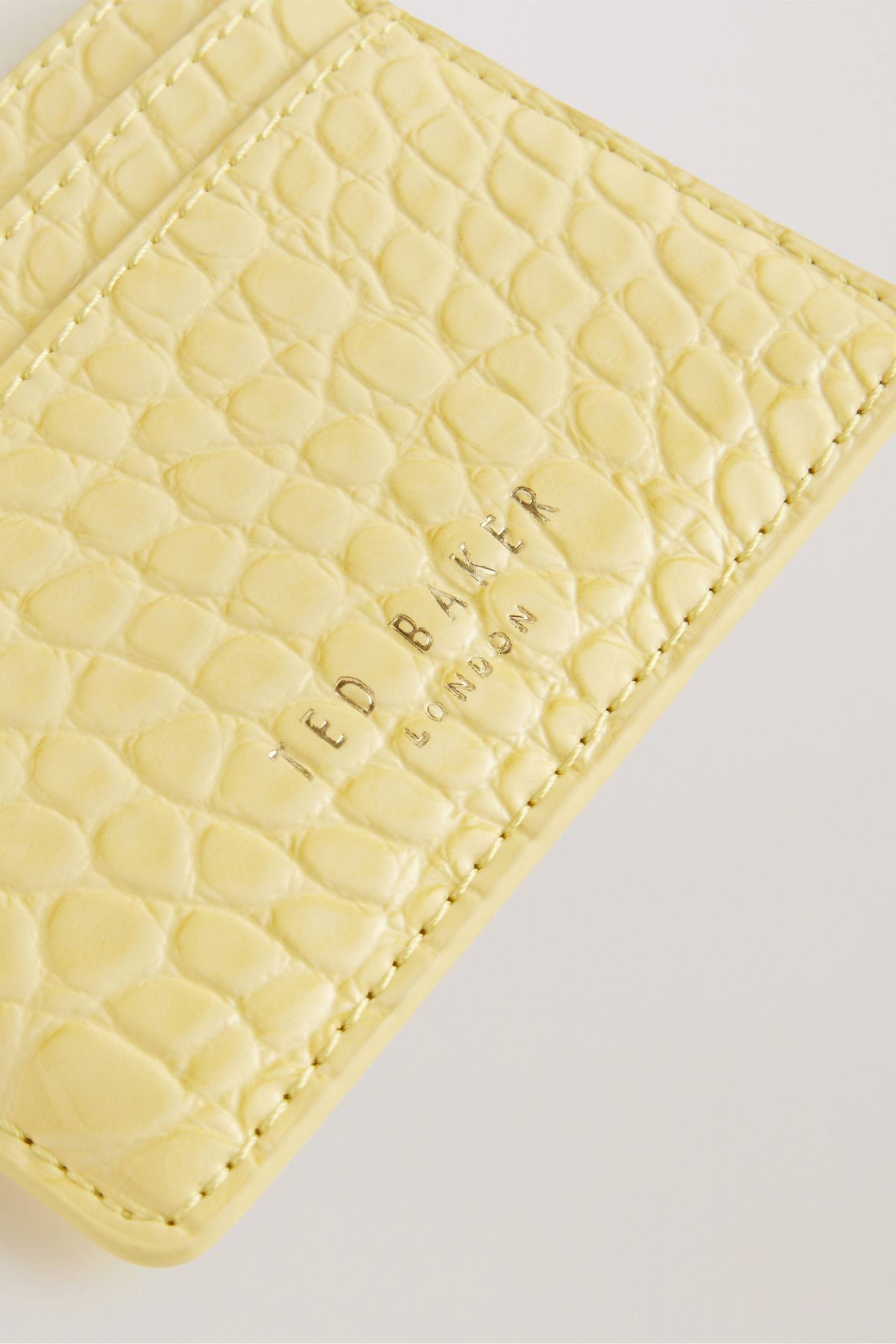 Ted Baker Yellow Coly Croc Effect Card Holder - Image 3 of 3