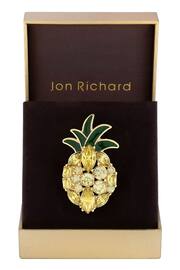 Jon Richard Gold Pineapple Brooch Gift Box - Image 1 of 5