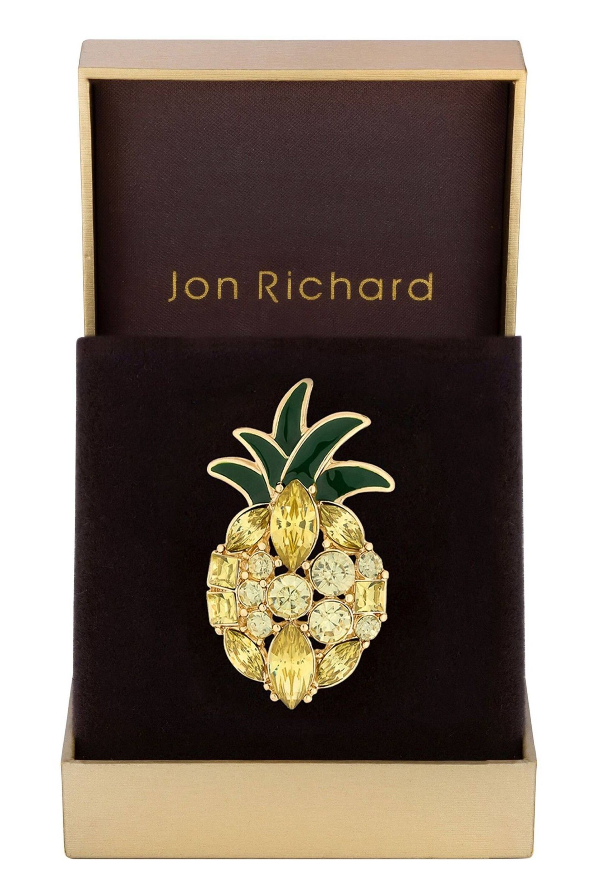 Jon Richard Gold Pineapple Brooch Gift Box - Image 1 of 5