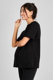 JoJo Maman Bébé Black Oversized Boyfriend Maternity T-Shirt - Image 1 of 4