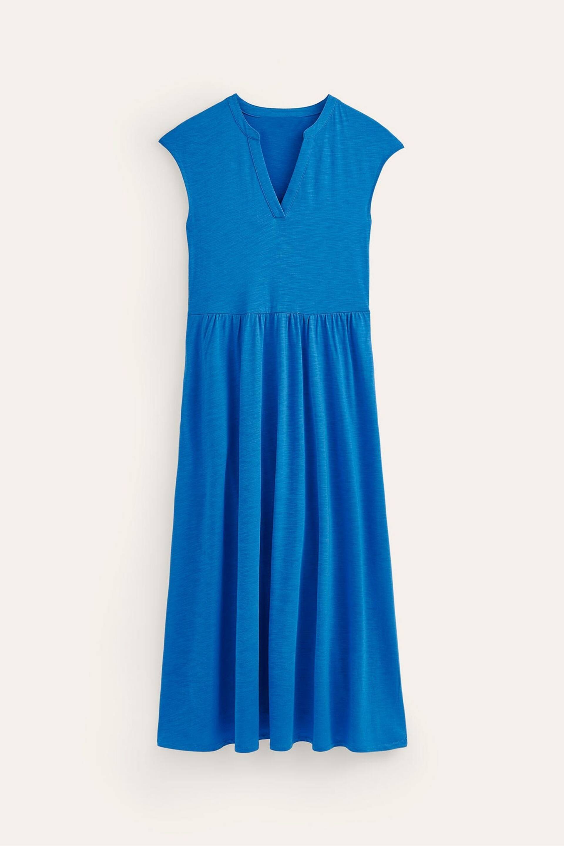 Boden Blue Chloe Notch Jersey Midi Dress - Image 6 of 6