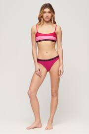 SUPERDRY Pink SUPERDRY Elastic Cheeky Bikini Briefs - Image 2 of 4