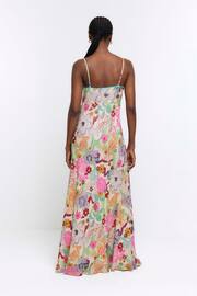 River Island Pink Floral Slip Maxi Dress - Image 2 of 4
