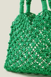 Accessorize Green Open Weave Shopper Bag - Image 4 of 4