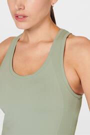 Sweaty Betty Savannah Green Athlete Seamless Workout Tank Top - Image 5 of 8