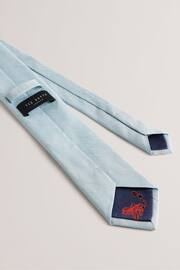 Ted Baker Blue Lyre Texture Silk Linen Tie - Image 3 of 4