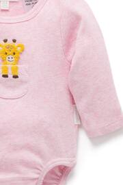 Purebaby Pink Peekaboo Giraffe Bodysuit - Image 4 of 4