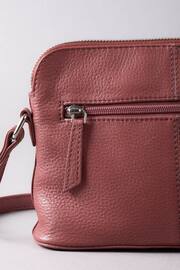 Lakeland Leather Pink Alston Curved Leather Cross-Body Bag - Image 4 of 6