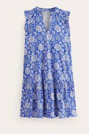Boden Blue Daisy Jersey Short Tier Dress - Image 6 of 6
