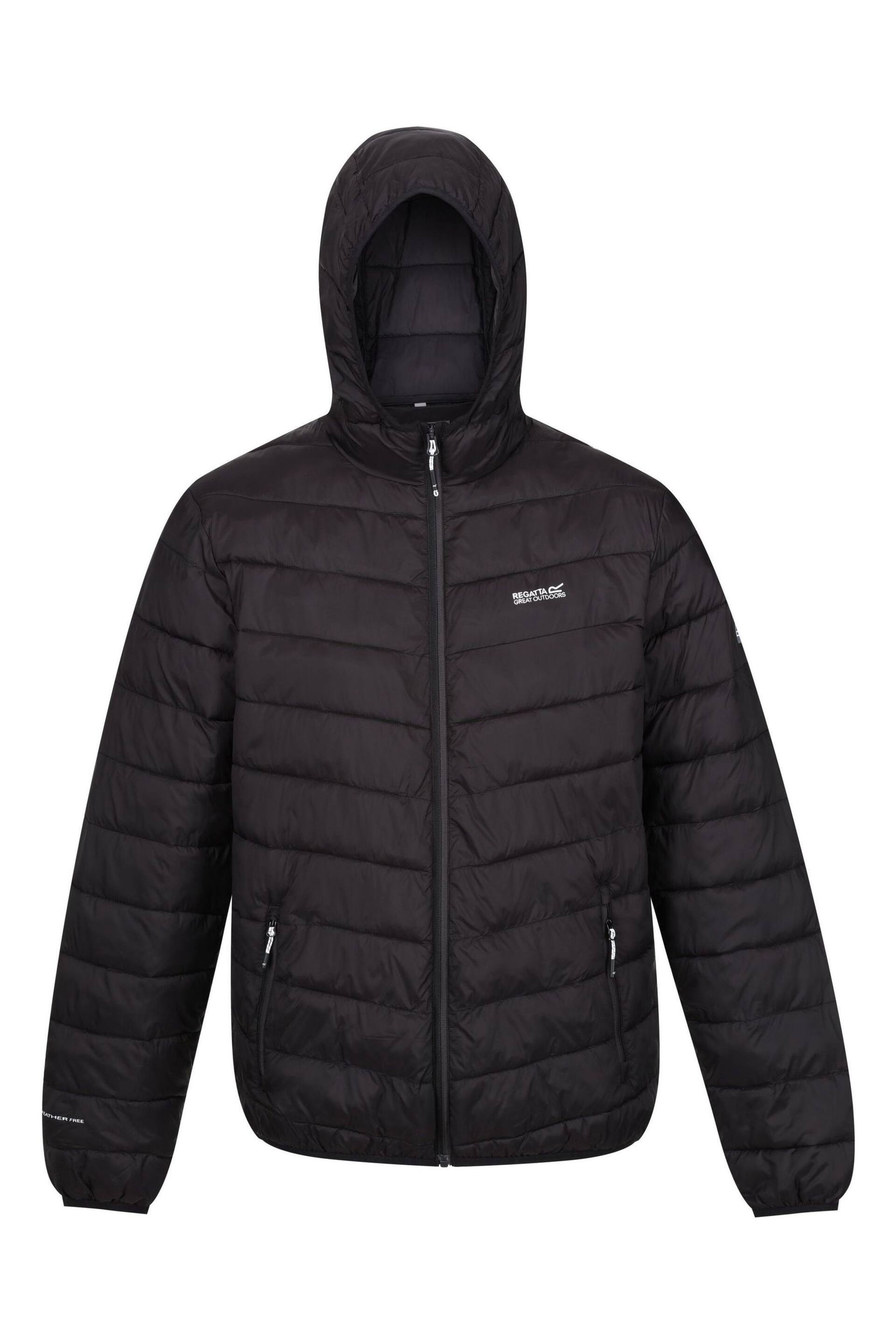 Regatta Black Hooded Hillpack II Lightweight Padded Jacket - Image 7 of 9