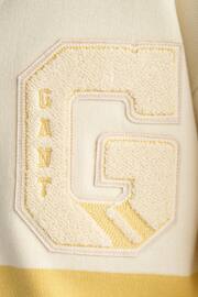 GANT Cream Varsity V-Neck Cardigan - Image 6 of 7