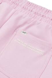 Lee Girls Pink Box Graphic Logo Shorts - Image 3 of 4