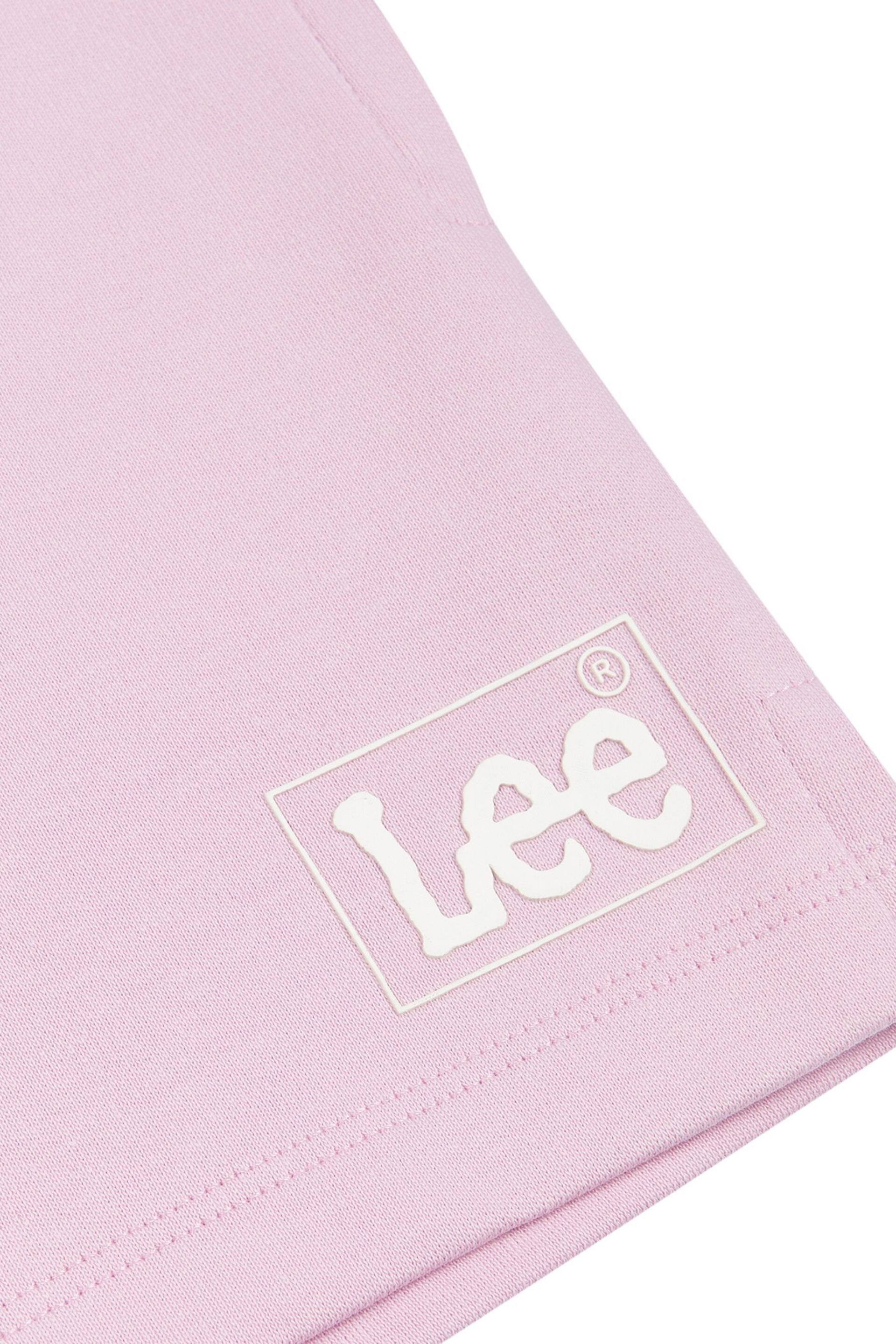 Lee Girls Pink Box Graphic Logo Shorts - Image 4 of 4