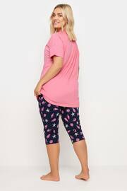 Yours Curve Pink 'Sea You In My Dreams' Pyjama Set - Image 3 of 5