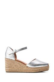 Moda in Pelle Gialla Square Toe Espadrille Wedges - Image 4 of 4