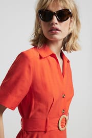 River Island Red Belted Shirt Dress - Image 3 of 4