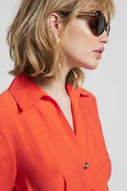 River Island Red Belted Shirt Dress - Image 4 of 4