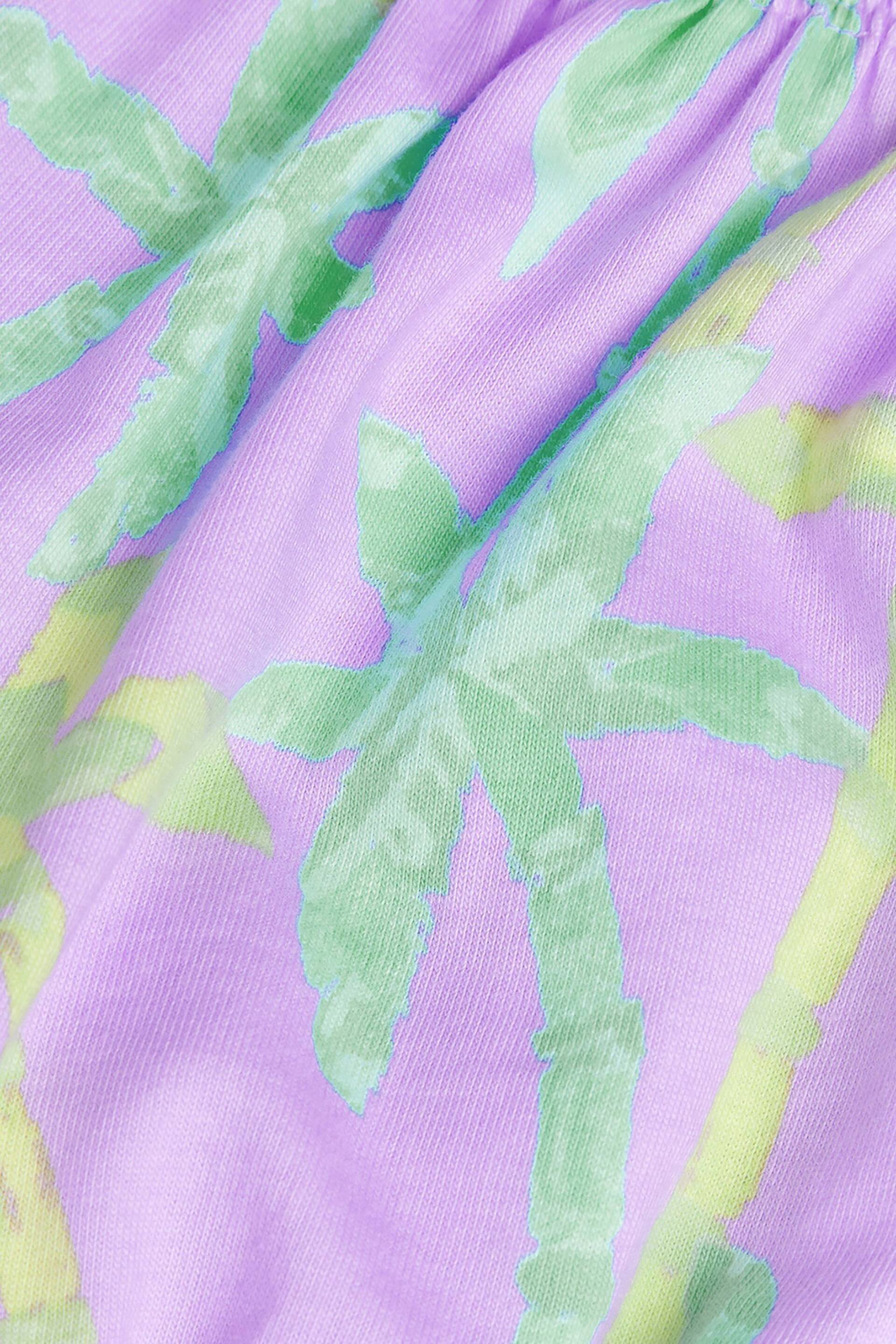 Monsoon Purple Palm Print Crop Top - Image 4 of 4