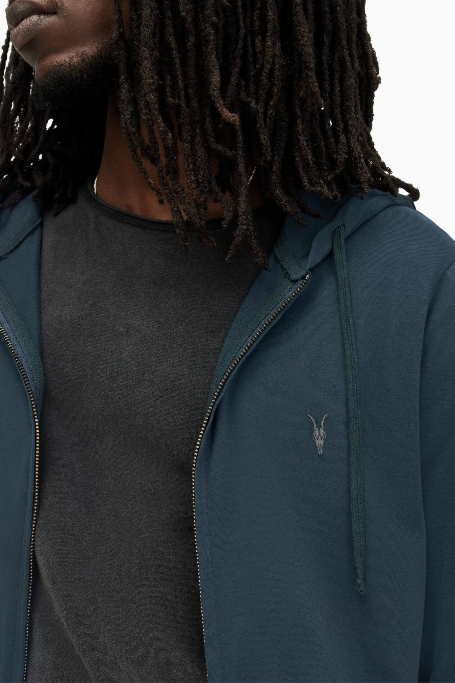 AllSaints Blue Brace Hoodie - Image 4 of 5