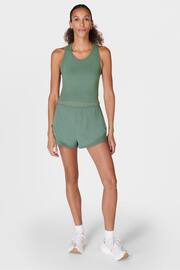 Sweaty Betty Cool Forest Green Athlete Crop Seamless Workout Vest - Image 4 of 7