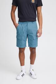 Blend Blue Linen Cargo Shorts - Image 1 of 5