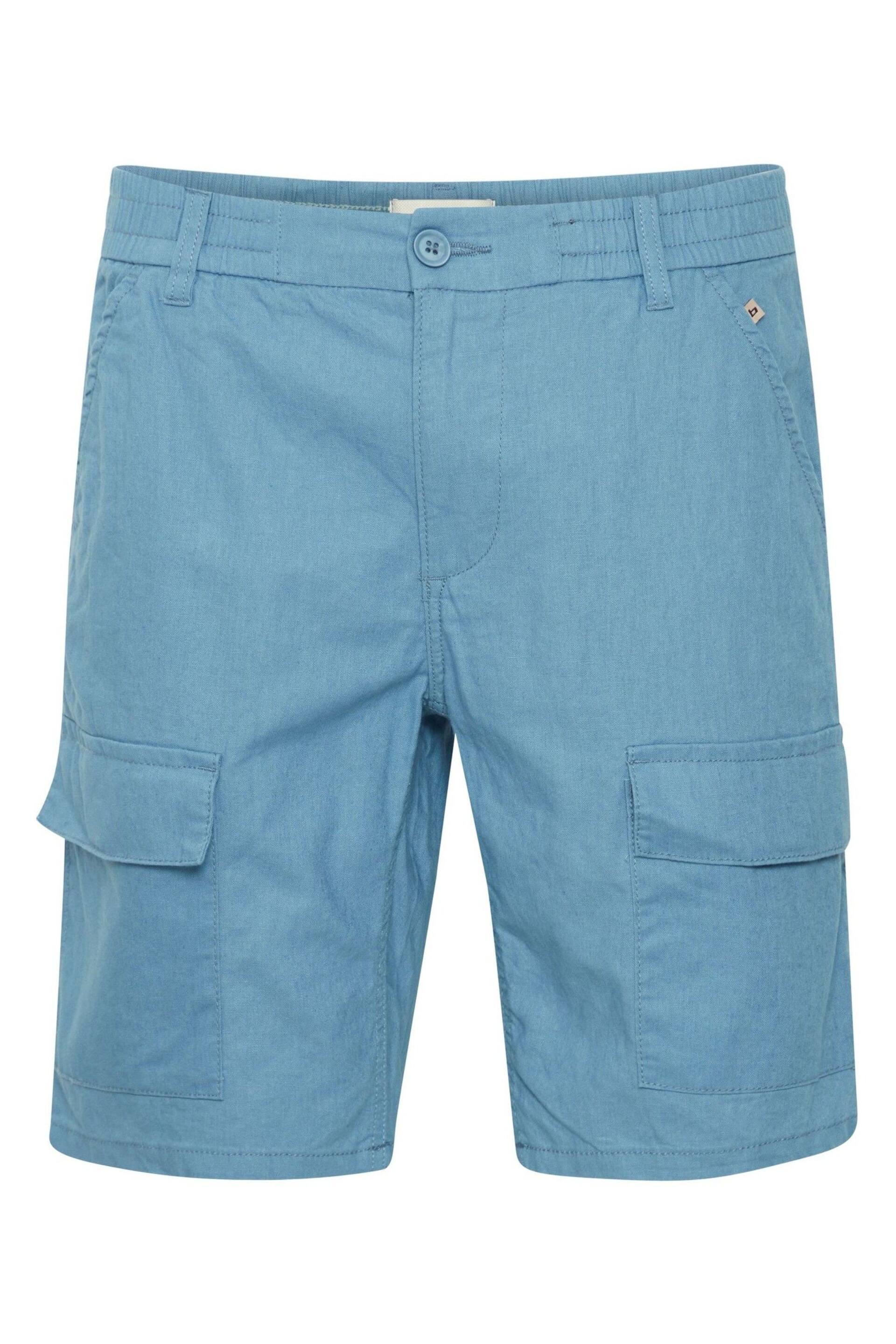 Blend Blue Linen Cargo Shorts - Image 5 of 5