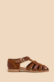 White Stuff Brown Floral Leather Fisherman Sandals - Image 1 of 4