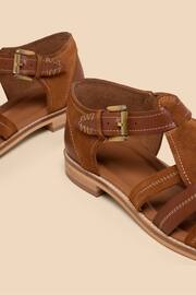 White Stuff Brown Floral Leather Fisherman Sandals - Image 4 of 4