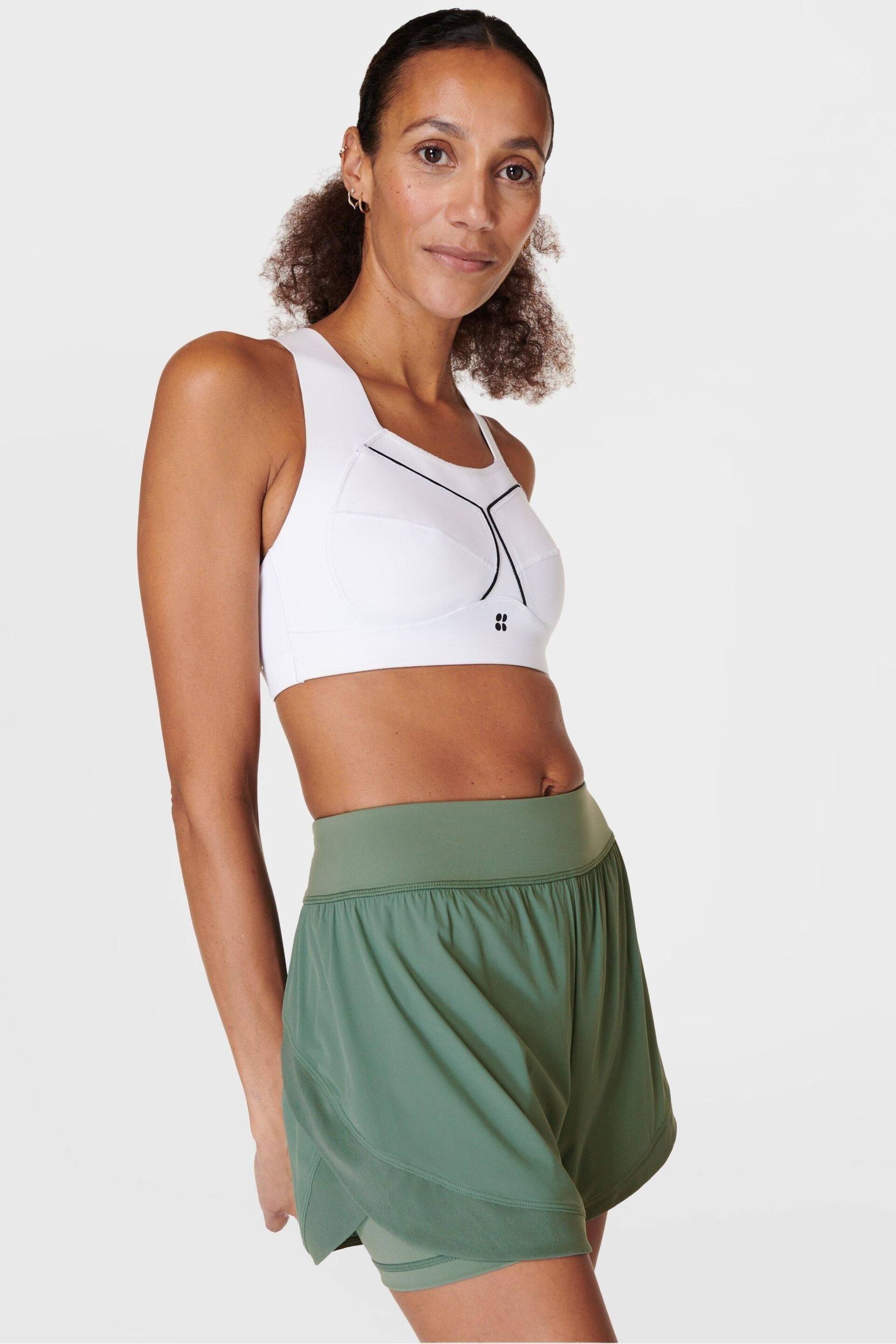 Sweaty Betty Cool Forest Green Tempo Run Shorts - Image 1 of 9