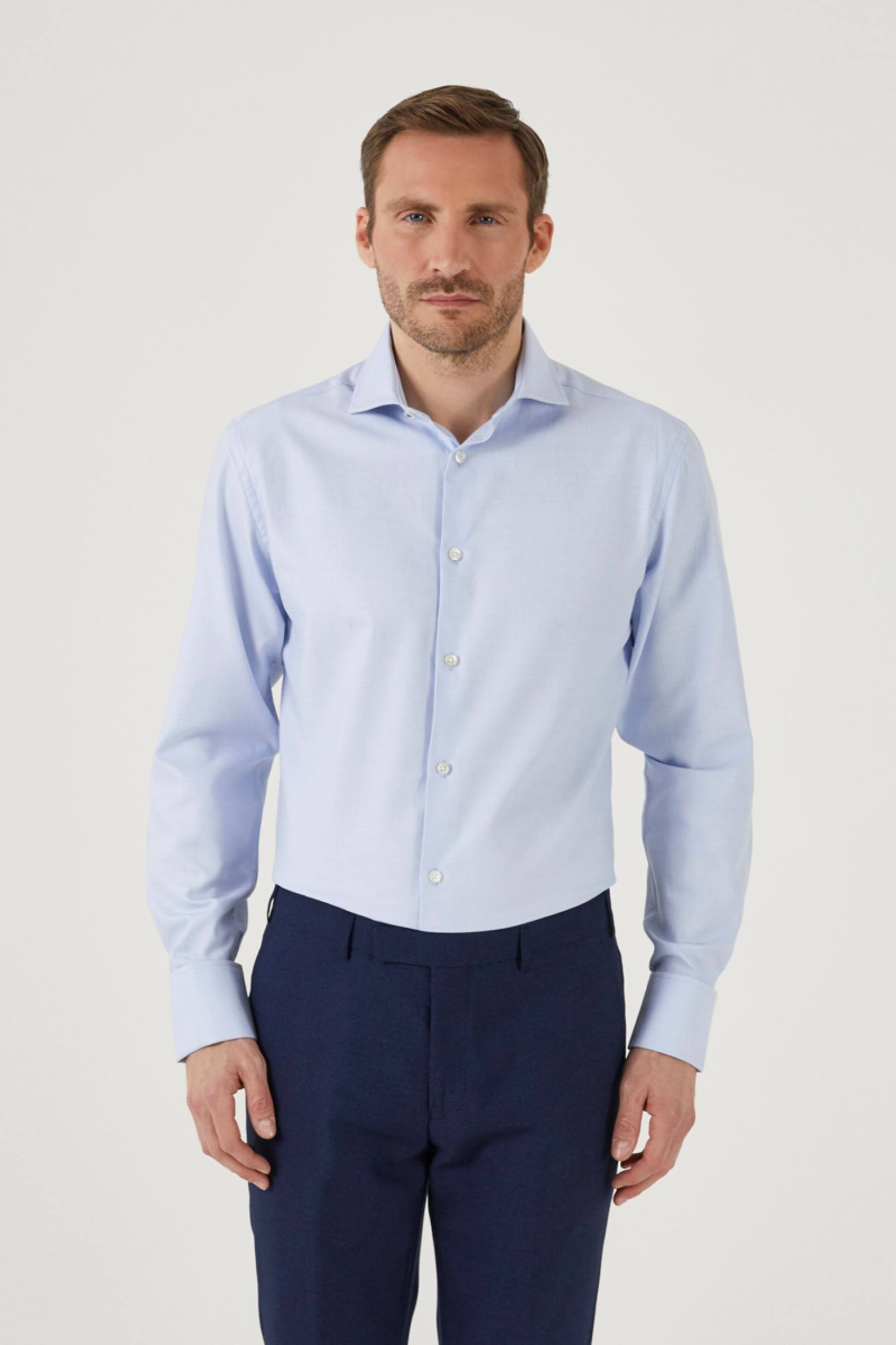 Skopes Tailored Fit Double Cuff Dobby Shirt - Image 2 of 10