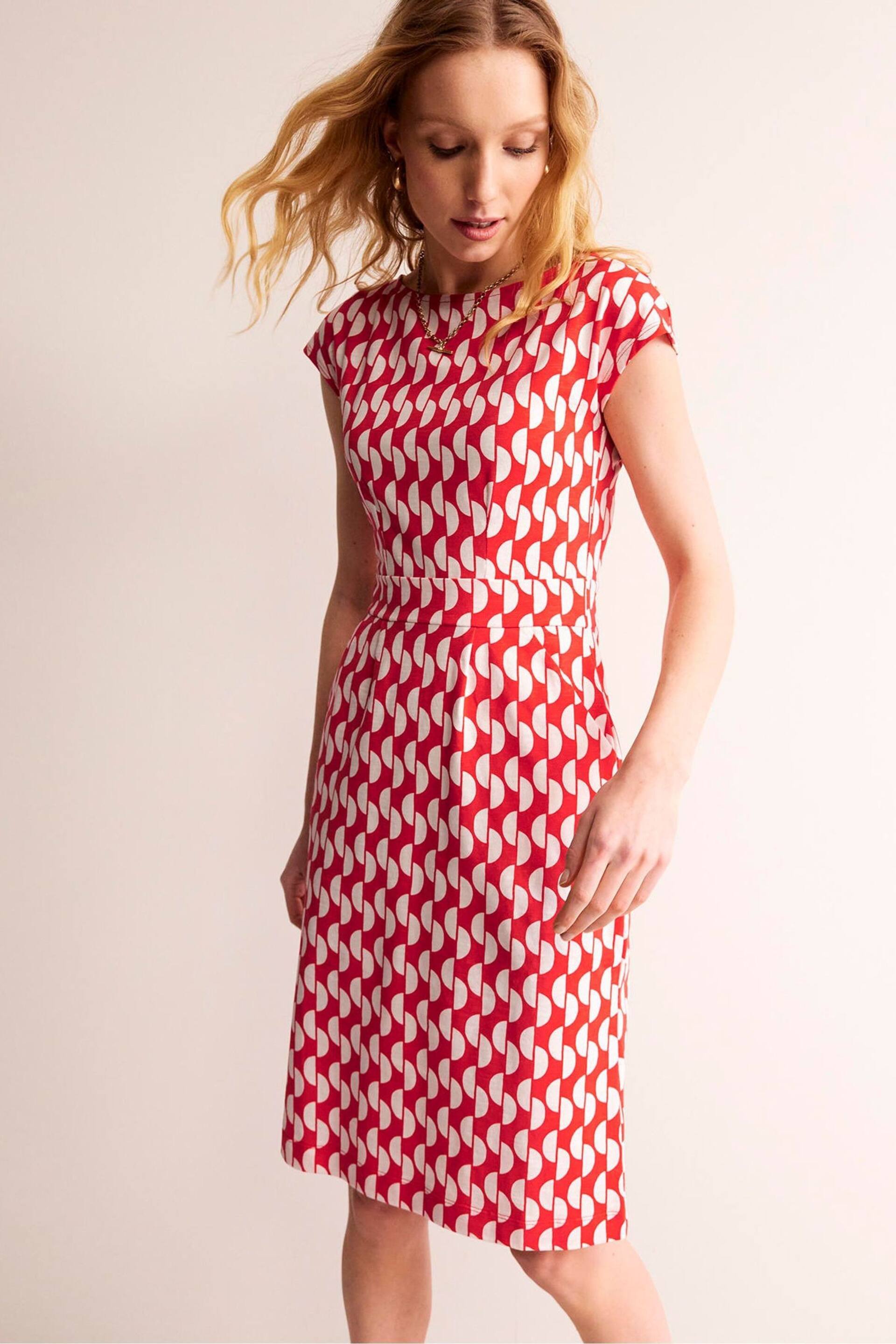 Boden Red Florrie Jersey Dress - Image 1 of 4