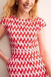Boden Red Florrie Jersey Dress - Image 2 of 4