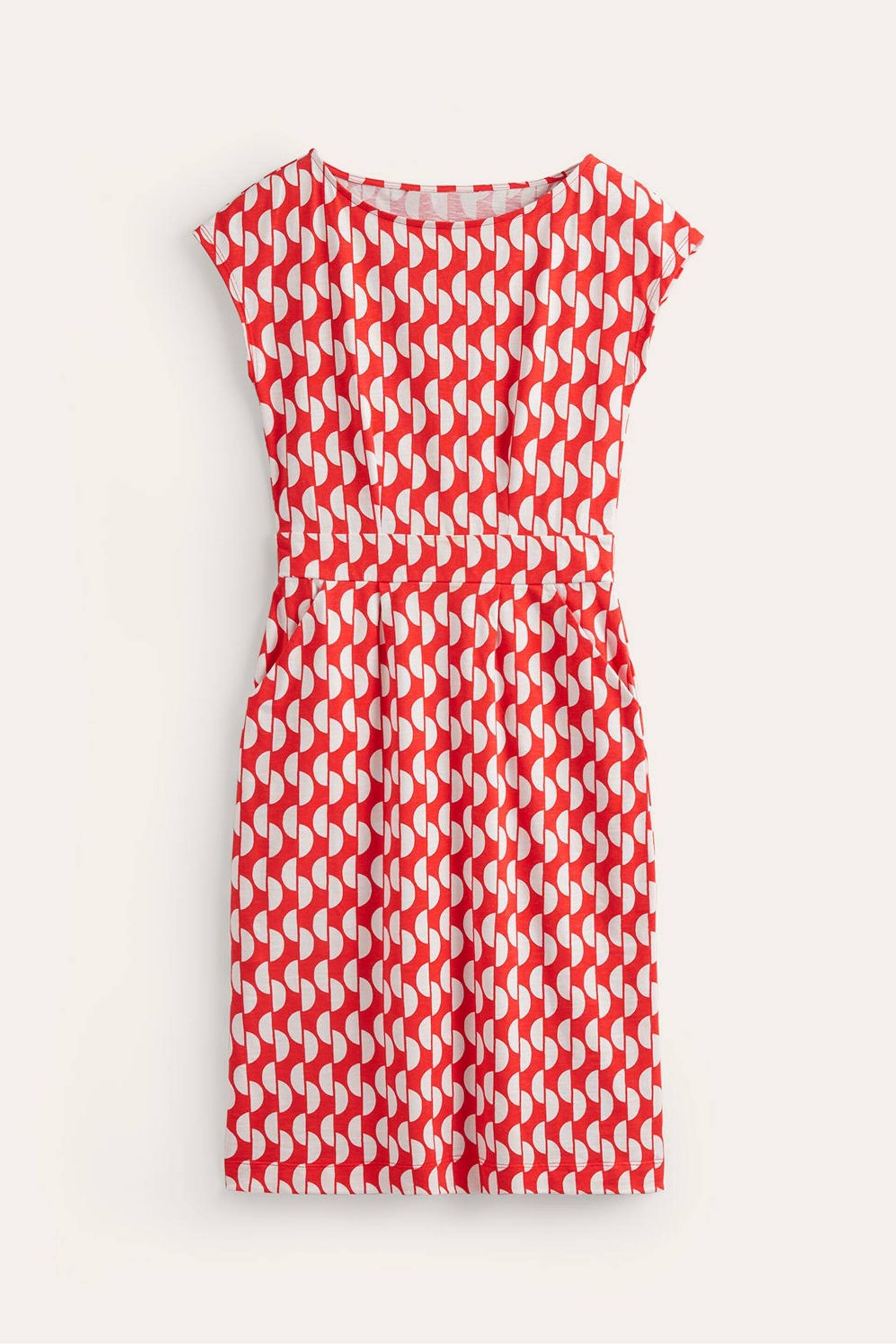 Boden Red Florrie Jersey Dress - Image 4 of 4