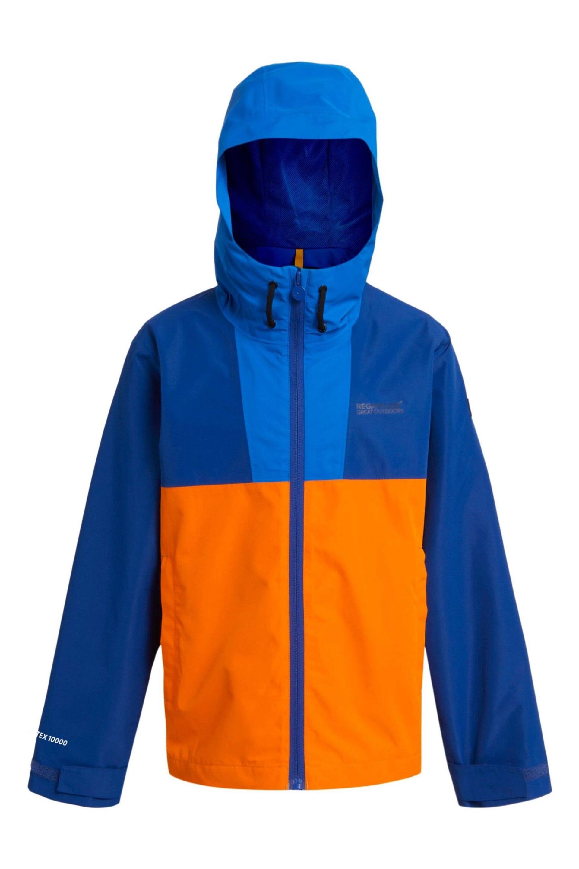 Regatta Blue Orange Hanleigh Waterproof Hiking Jacket - Image 9 of 11