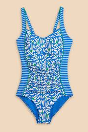 White Stuff Blue Splash Control Swimsuit - Image 5 of 7