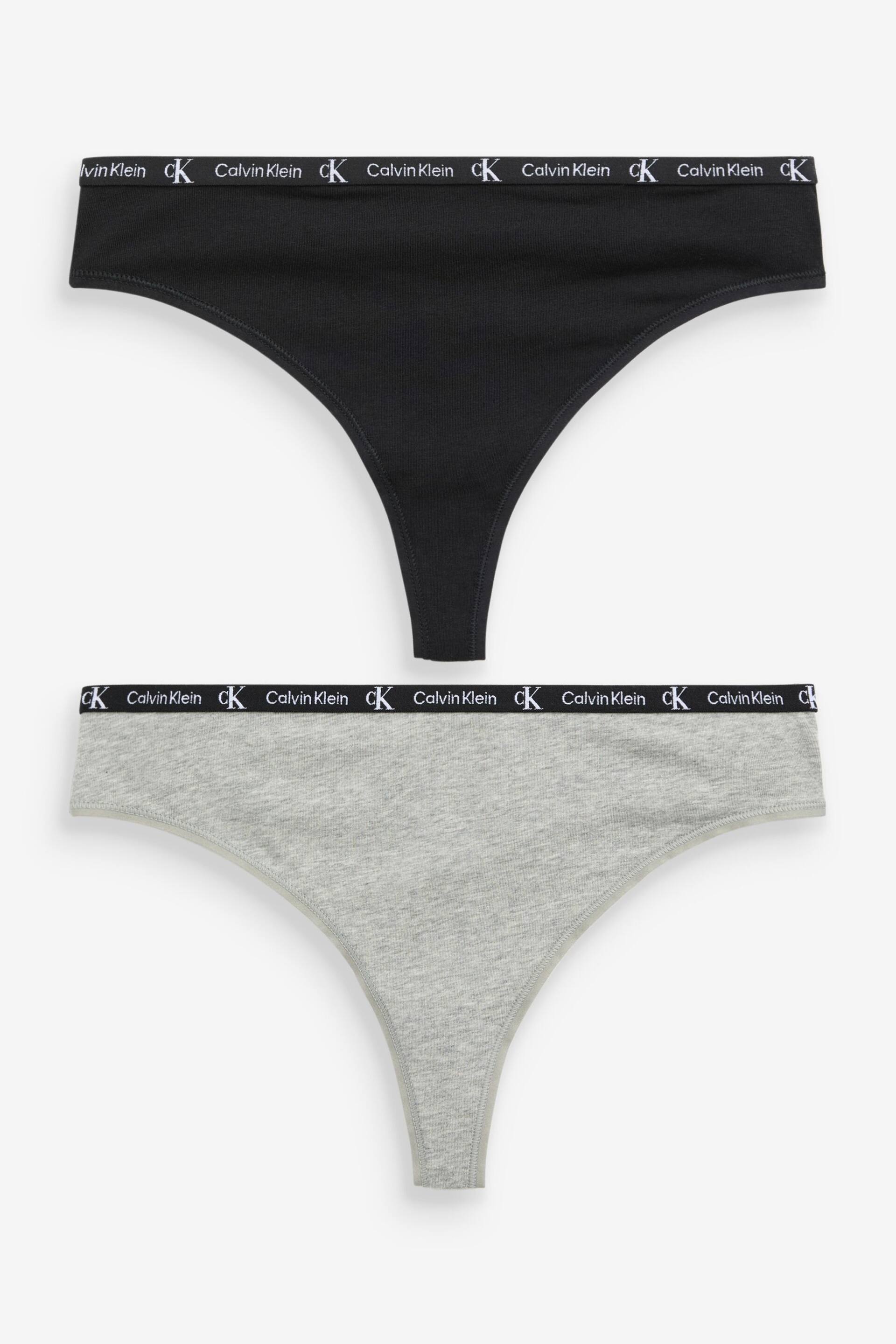 Calvin Klein Black Modern Thongs 2 Pack - Image 2 of 5