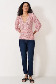 Crew Clothing Company Red Plain Viscose Casual Blouse - Image 2 of 4