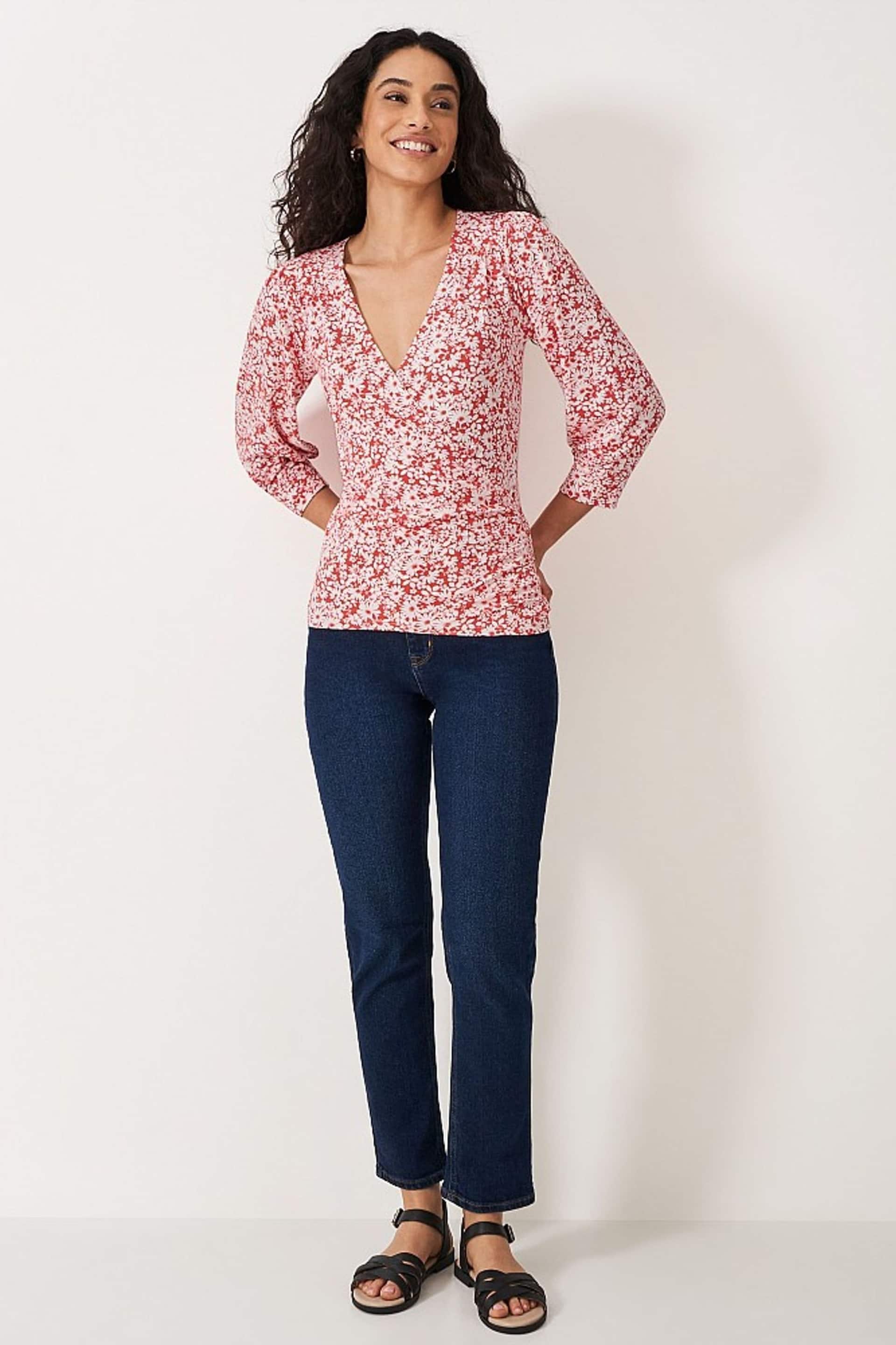 Crew Clothing Company Red Plain Viscose Casual Blouse - Image 2 of 4