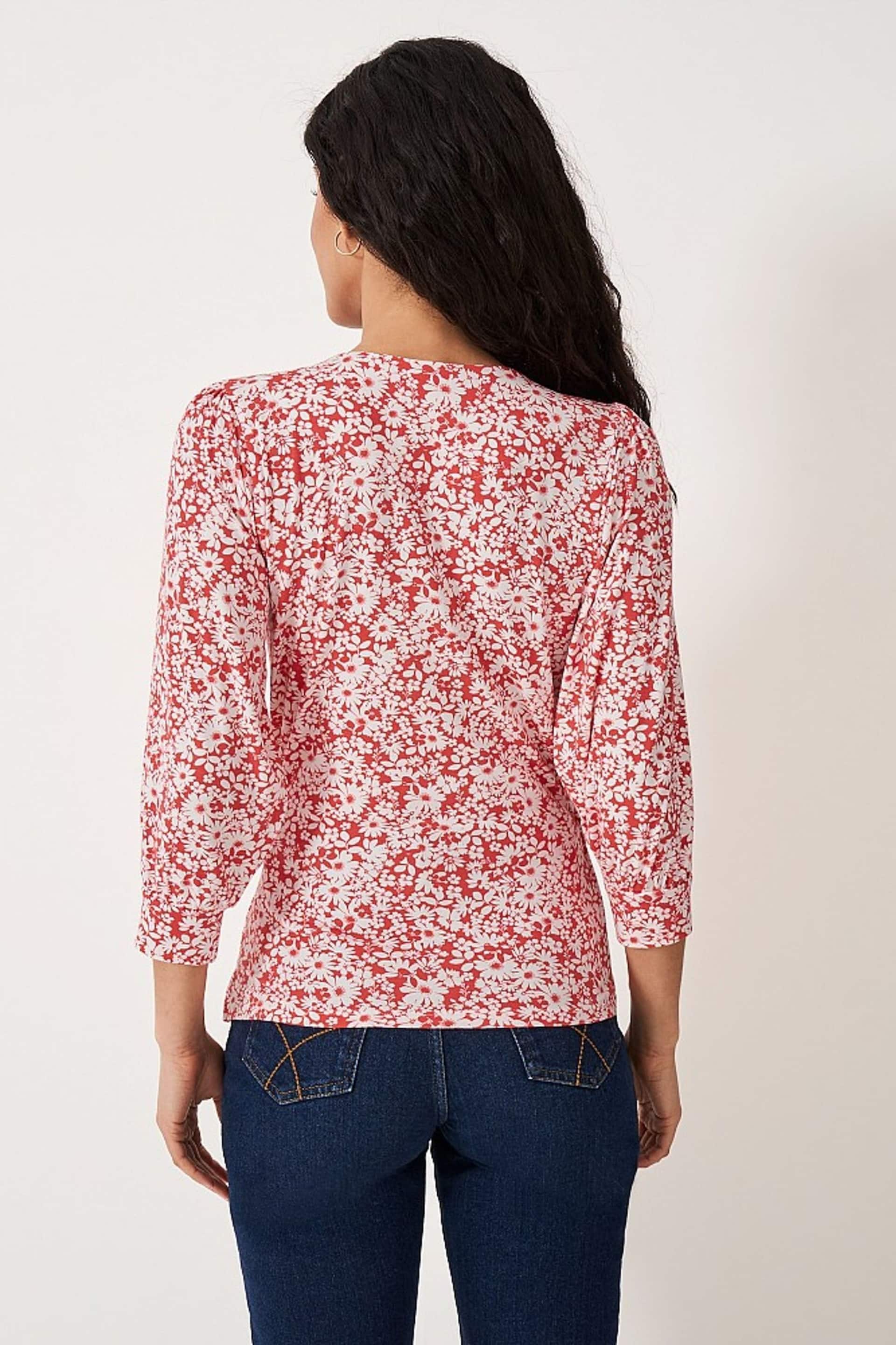 Crew Clothing Company Red Plain Viscose Casual Blouse - Image 3 of 4