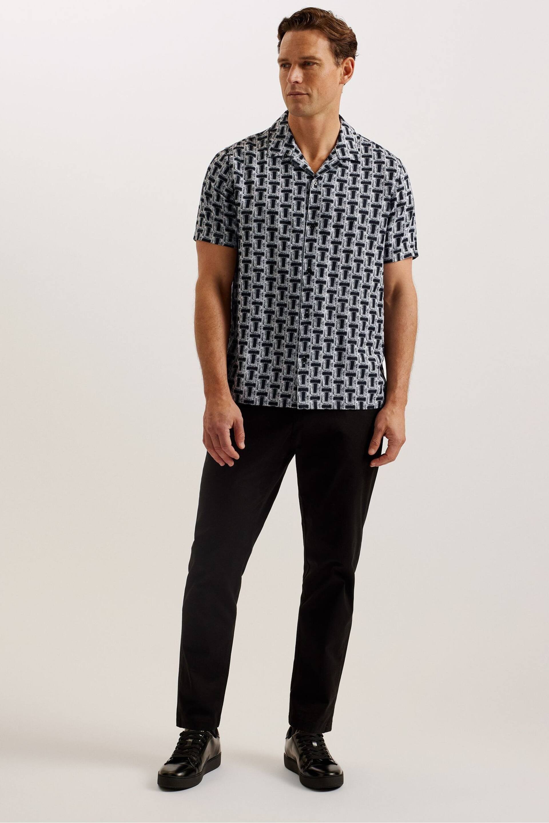 Ted Baker Black Rhin T Geo Print Shirt - Image 4 of 6