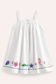 Boden Cream Ric Rac Embroidered Dress - Image 3 of 4