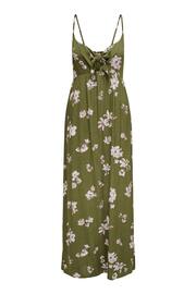 JDY Green Floral Print Cheesecloth Cami Maxi Summer Dress - Image 2 of 4