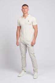 U.S. Polo Assn. Mens Regular Fit Combed Cotton Cream Polo Shirt - Image 4 of 4