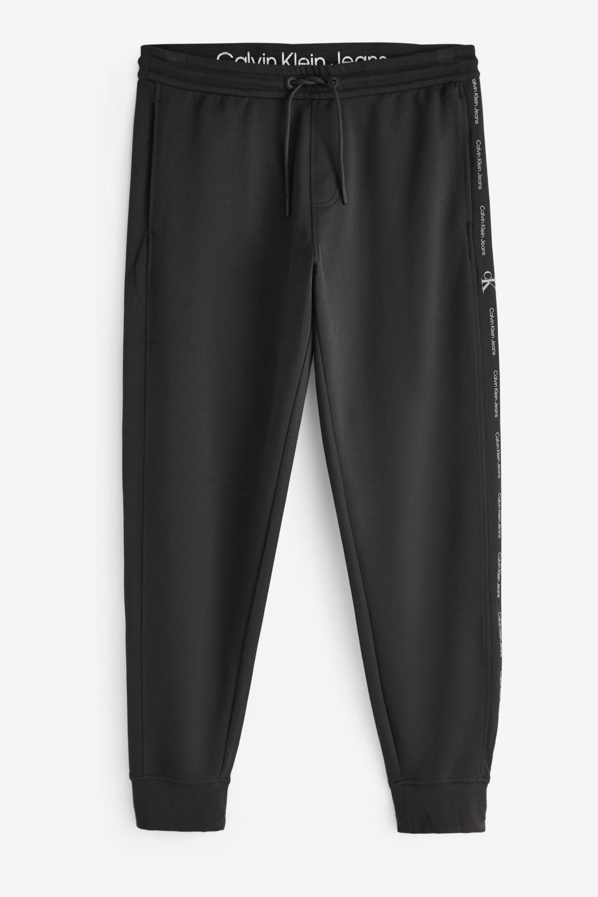 Calvin Klein Black Logo Repeat Joggers - Image 2 of 3