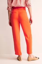 Boden Red Tapered Tie Waist Trousers - Image 3 of 5