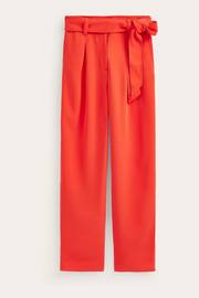 Boden Red Tapered Tie Waist Trousers - Image 5 of 5