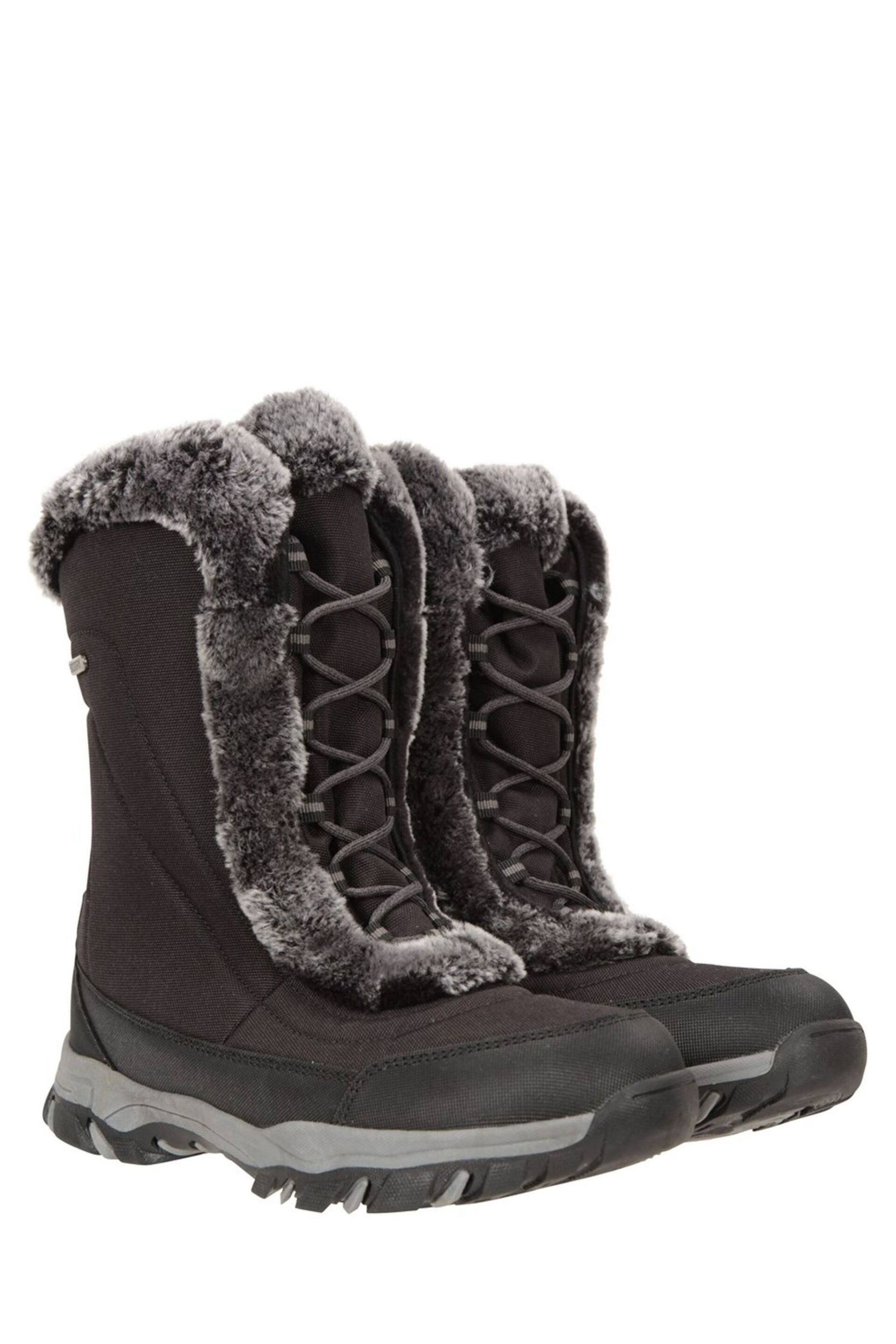 Mountain Warehouse Black Womens Ohio Thermal Fleece Lined Snow Boots - Image 2 of 6