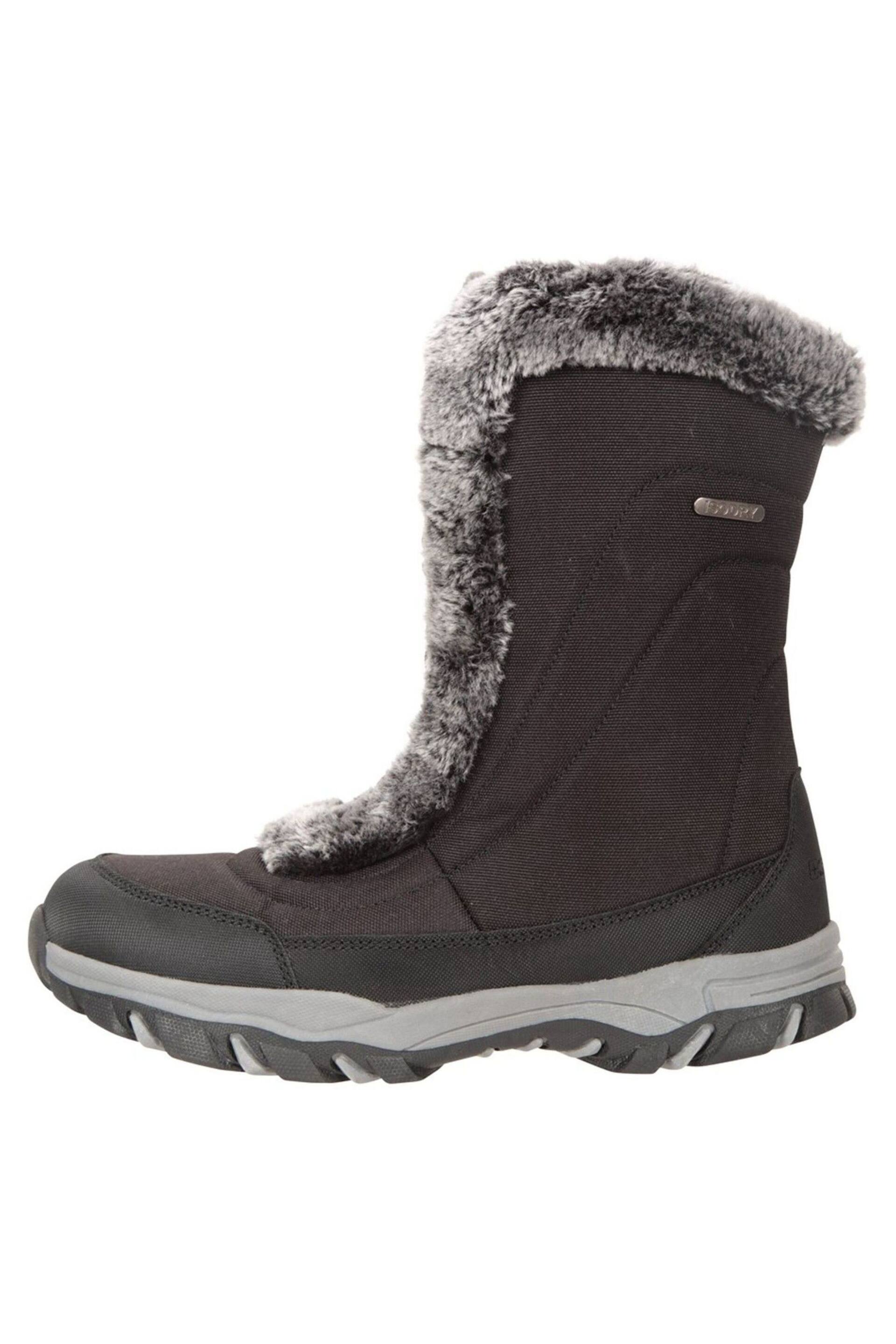 Mountain Warehouse Black Womens Ohio Thermal Fleece Lined Snow Boots - Image 4 of 6