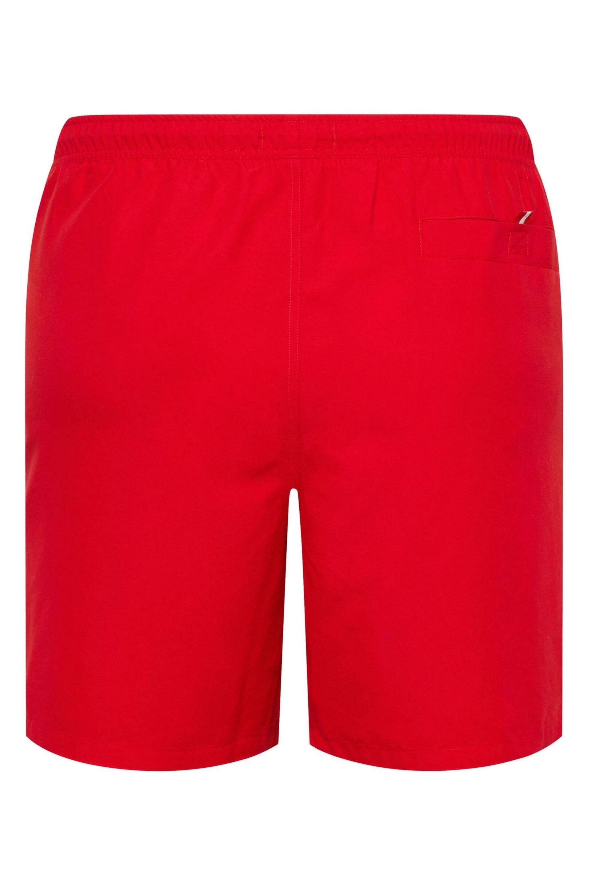 BadRhino Big & Tall Red Plain Swim Shorts - Image 4 of 4