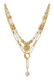 Bibi Bijoux Gold Pearl Elegance Real Pearl Layered Necklace Set - Image 2 of 4